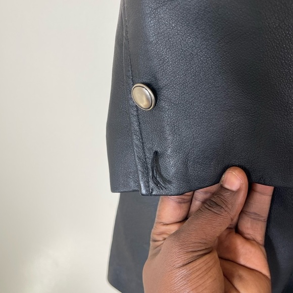 Vintage Newport News Leather Jacket black size 14W - Picture 4 of 8